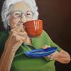 Morning Cuppa, Oil on Canvas, 36x36